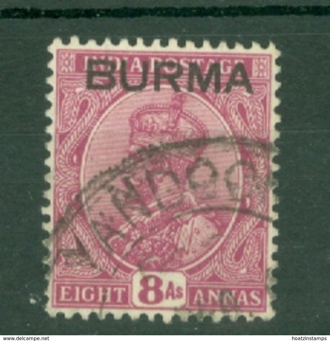 Burma: 1937   KGV 'Burma' OVPT    SG11     8a    Used - Burma (...-1947)