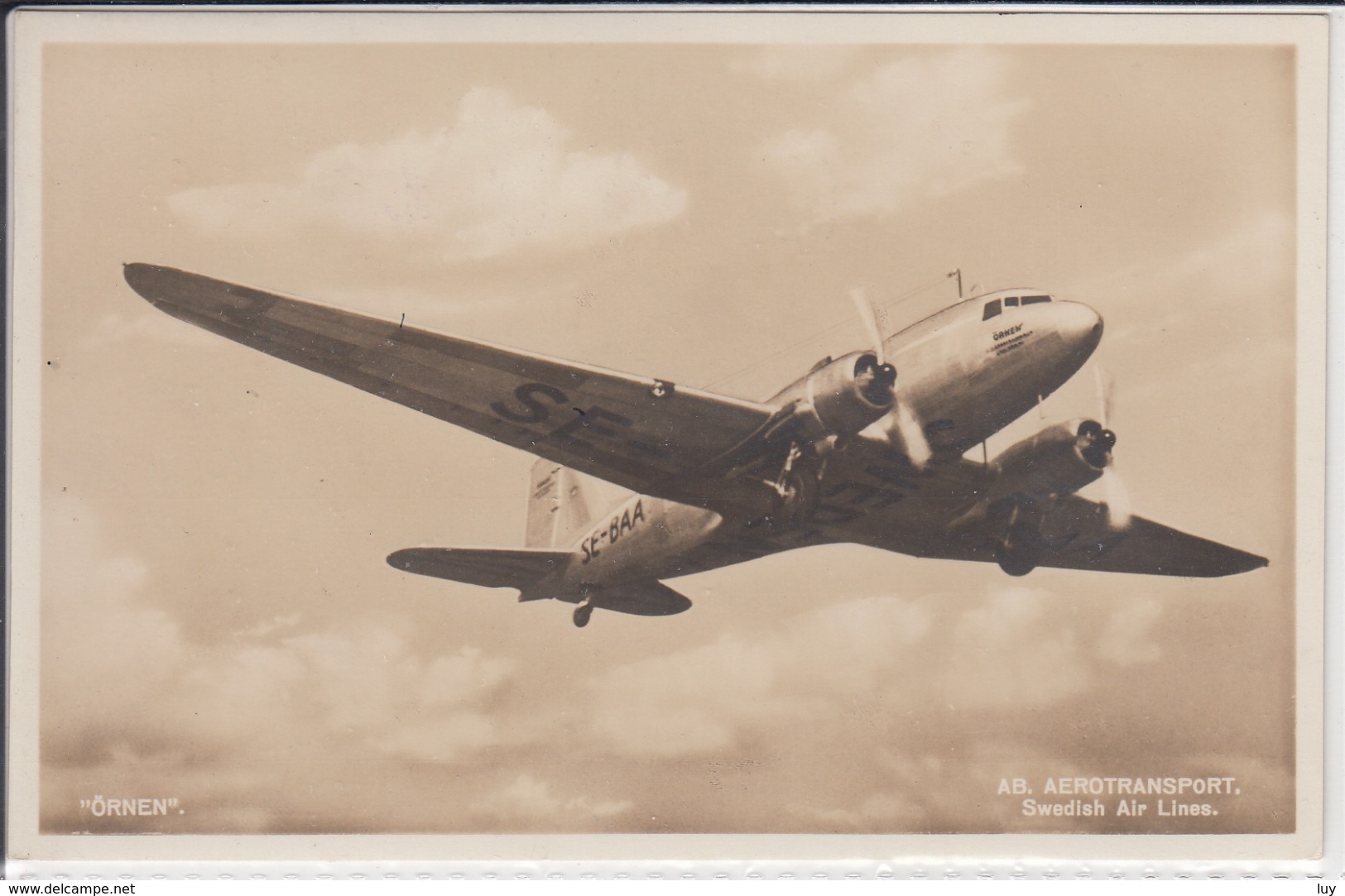 DOUGLAS DC3 - Ab Aerotransport; Swedish Air Lines  "Örnen" Gel. 1939 - 1919-1938: Entre Guerres