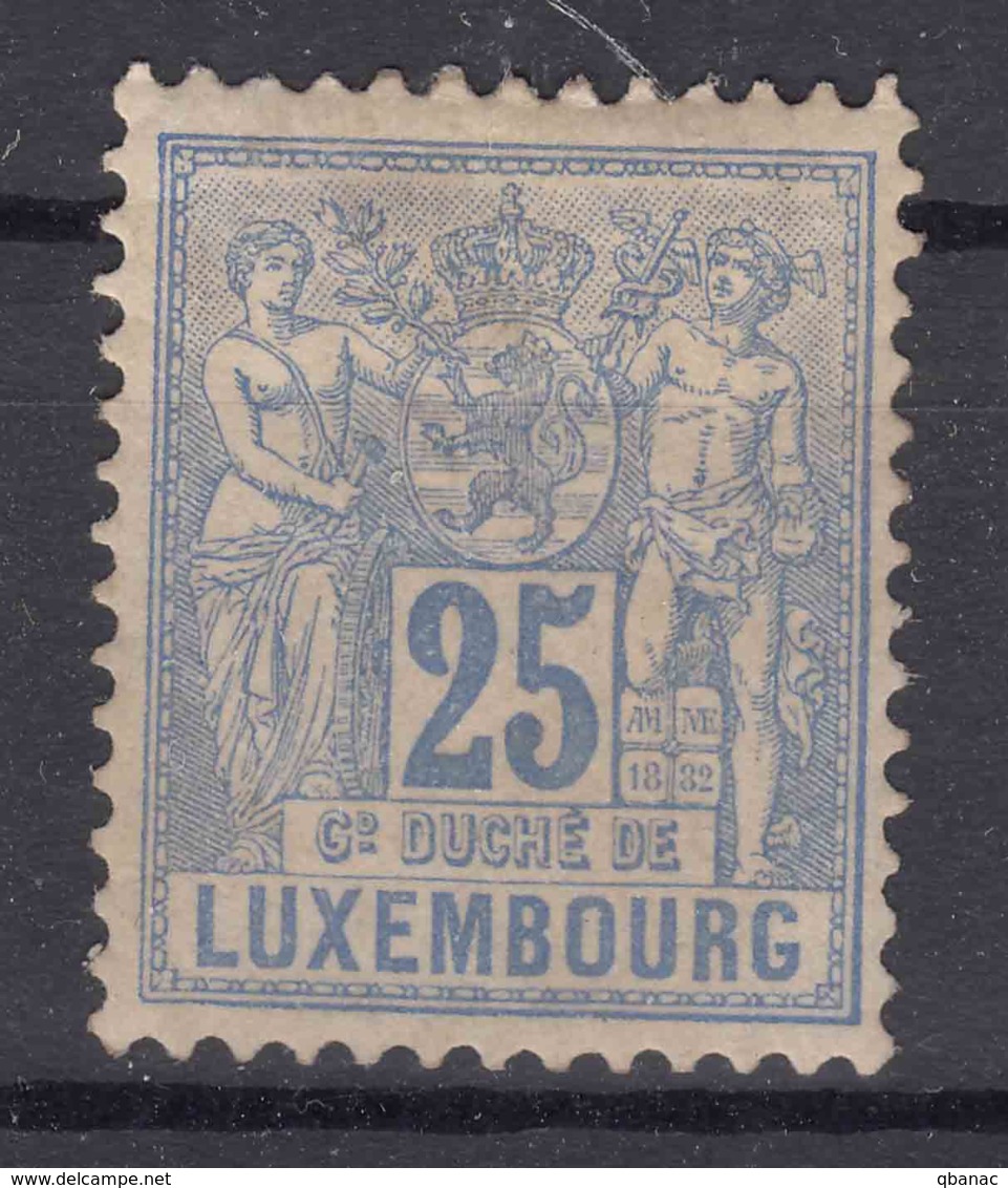 Luxembourg 1882 Mi#52 D - Perforation 12 1/2 Mint Hinged, Signed Diena - 1882 Allegorie