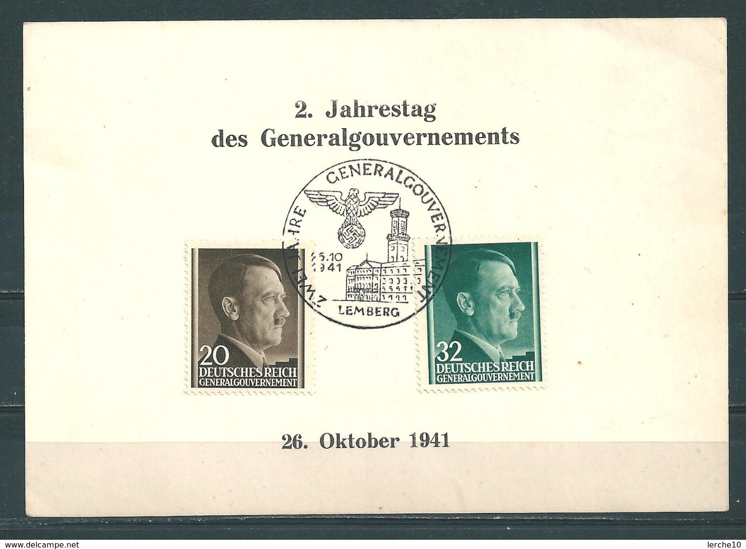 Generalgouvernement - 5 Karten Jahrestag 1941, Radom, Lemberg, Krakau, Lublin Und Warschau - Occupation 1938-45