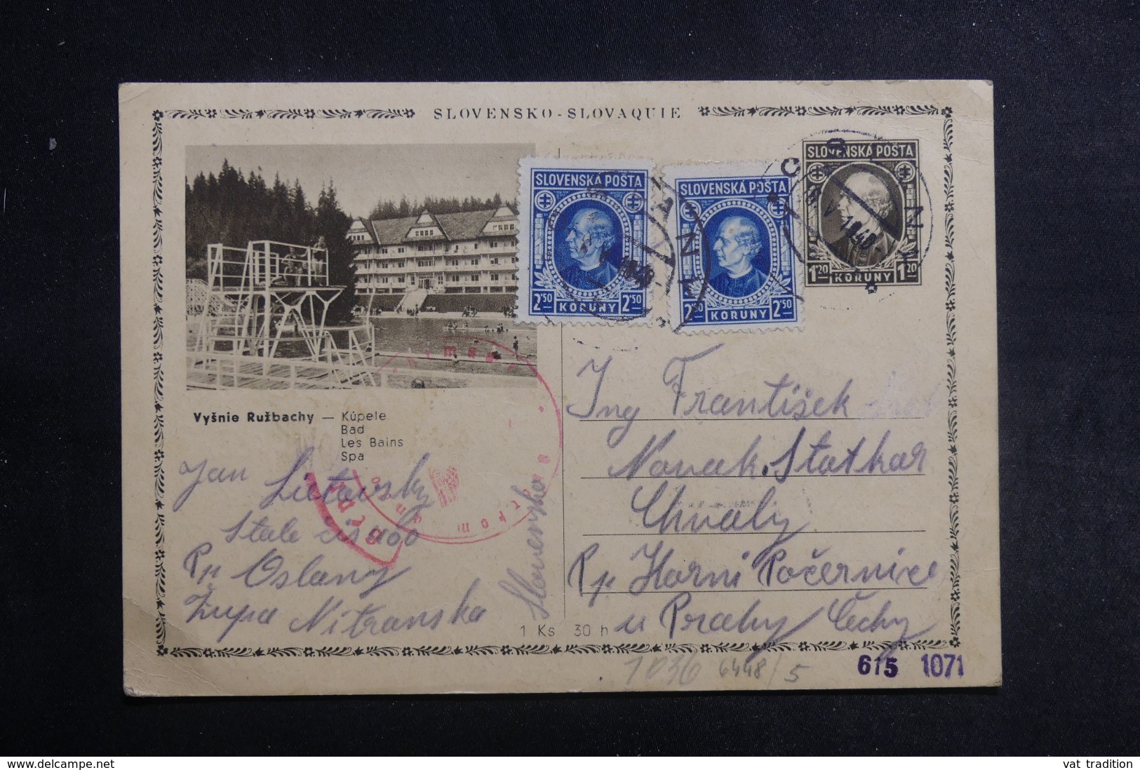 SLOVAKIA - Entier Postal Illustré + Compléments En 1940 - Voir Cachets Recto Et Verso - L 42003 - Otros & Sin Clasificación