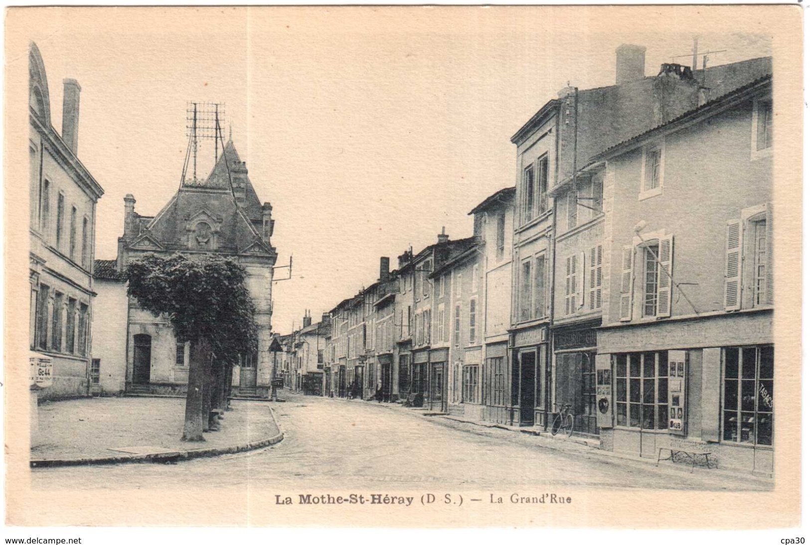 CPA.DEUX-SEVRES.LA MOTTE-St-HERAY.LA GRAND RUE - La Mothe Saint Heray