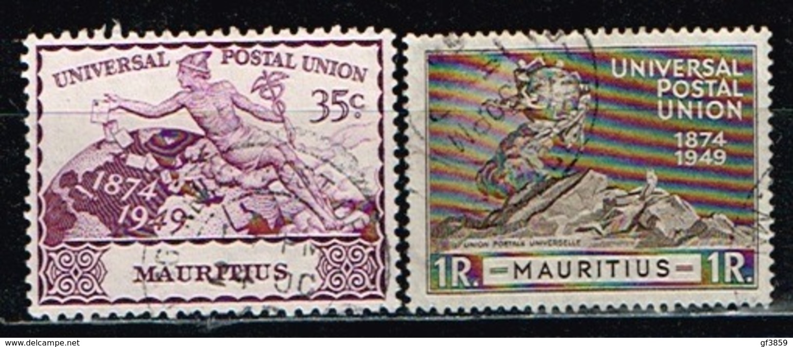 ILE MAURICE/MAURITIUS / Oblitérés/Used/ 1949 - 75éme Anniversaire De L'UPU - Mauricio (...-1967)