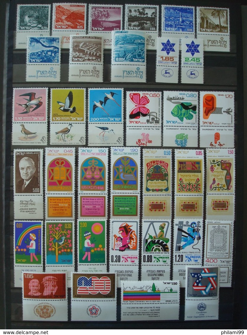 ISRAEL MNH** 3 SCANS COLLECTION WITH TABS - Collections, Lots & Séries