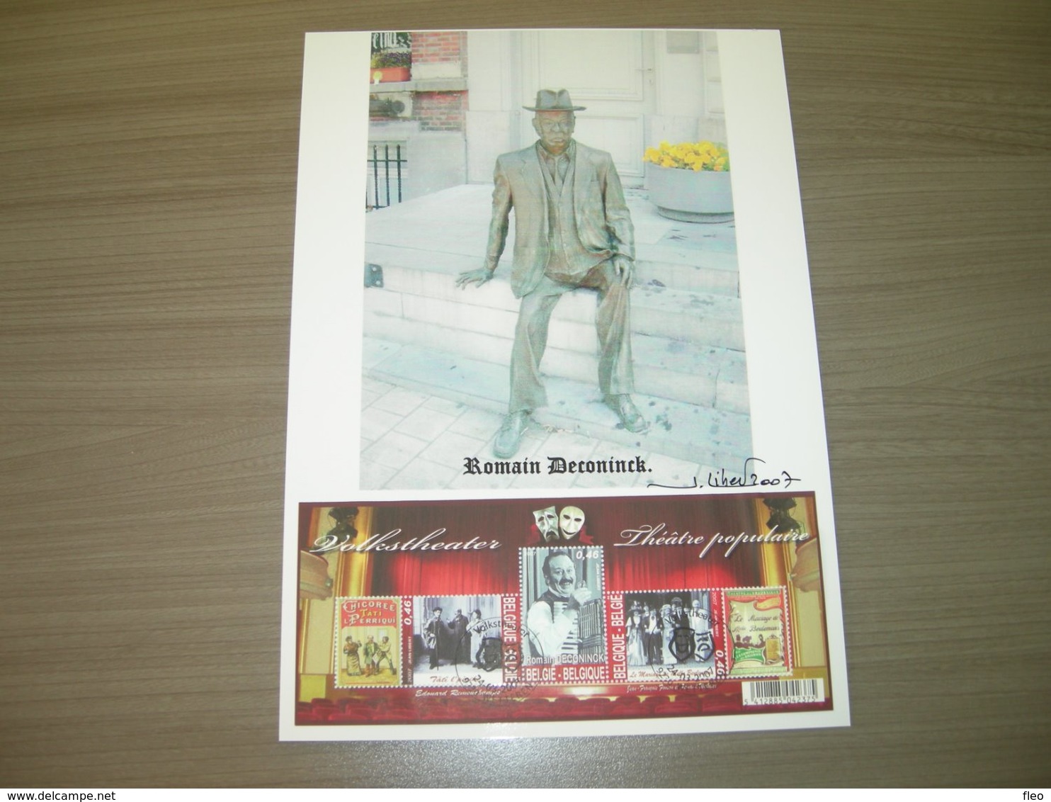 BELG.2007 BL141 FDC Filatelic Card (A4) : " Unieke Mooie Kaart Met Handtekening JEAN LIBERT (ontwerper Kaart )" - 2001-2010