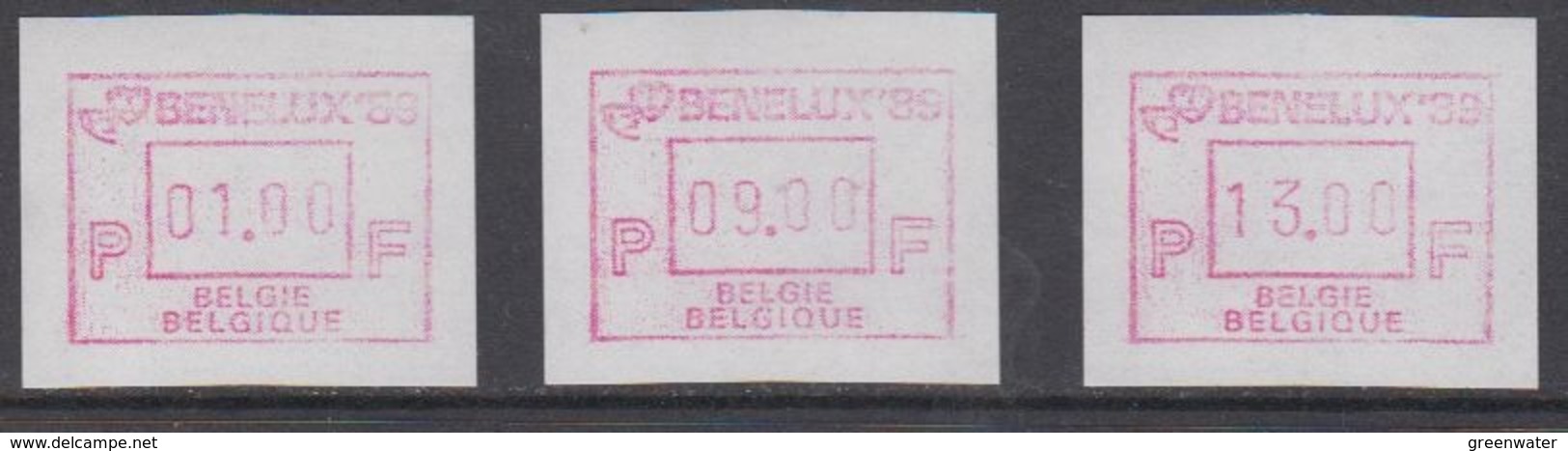 Belgium 1989 Frama Labels Benelux '89 3v ** Mnh (44473) - Europese Gedachte