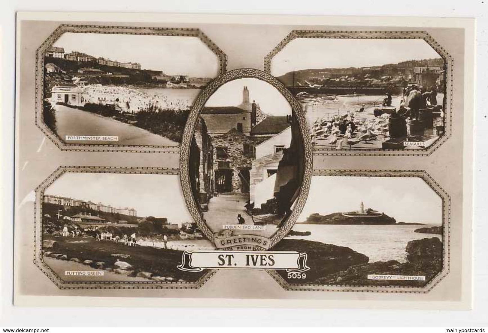 AJ11 St Ives Multiview - RPPC - St.Ives