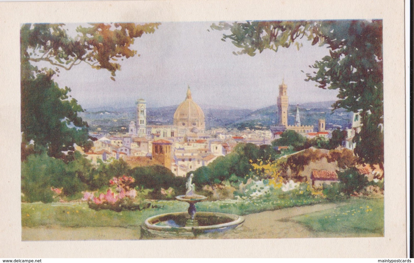 AP72 Firenze, Panorama Dal Giardino Boboli - Art Postcard - Firenze (Florence)