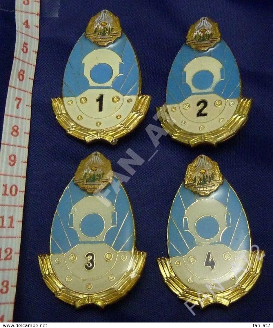 Romania / Badges / Navy. Fleet. Divers. Coolness. Signs Of Cool Qualifications 1970-80s - Army