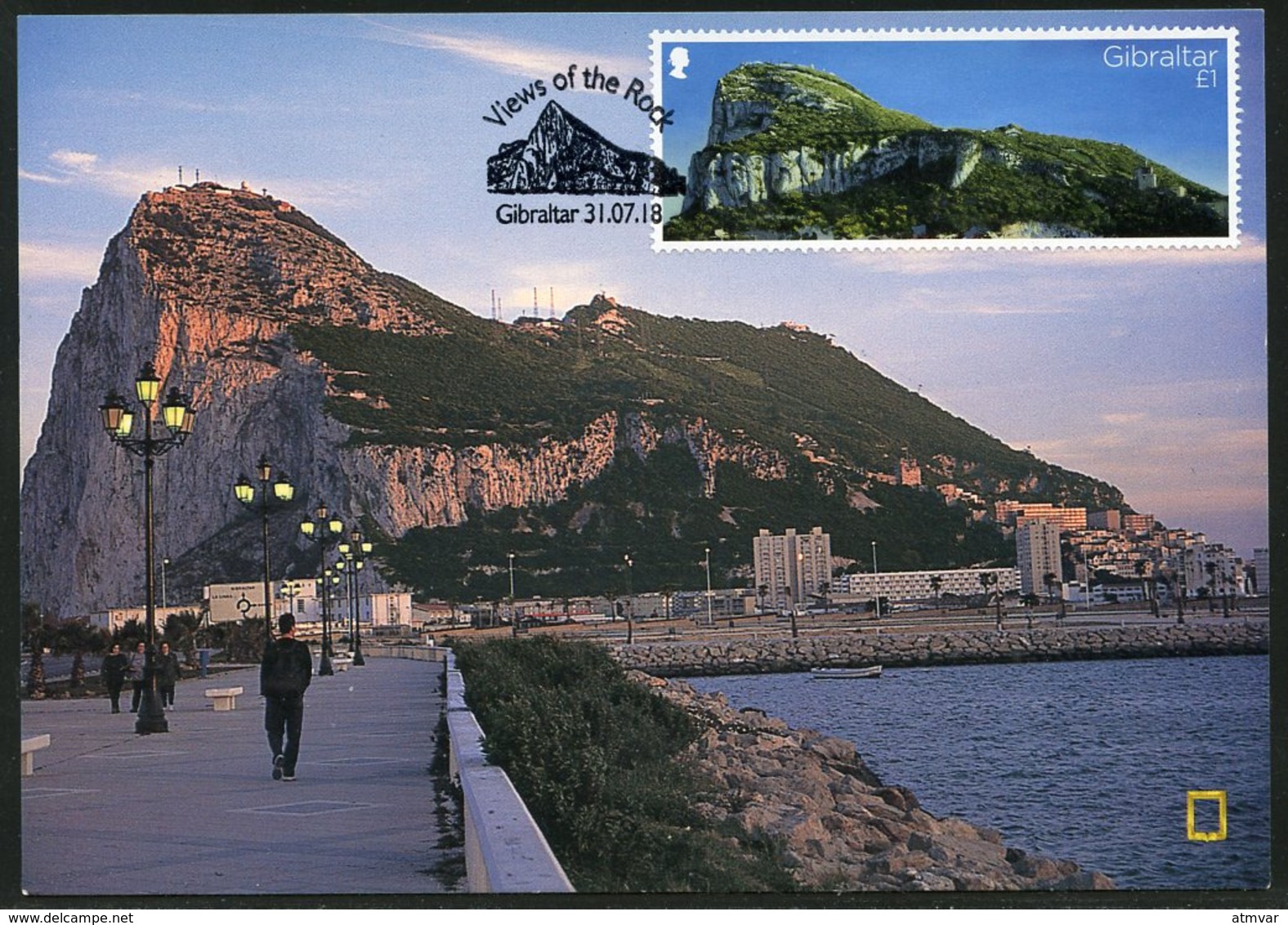 GIBRALTAR (2018). Carte Maximum Card - General View - Views Of The Rock - Gibraltar