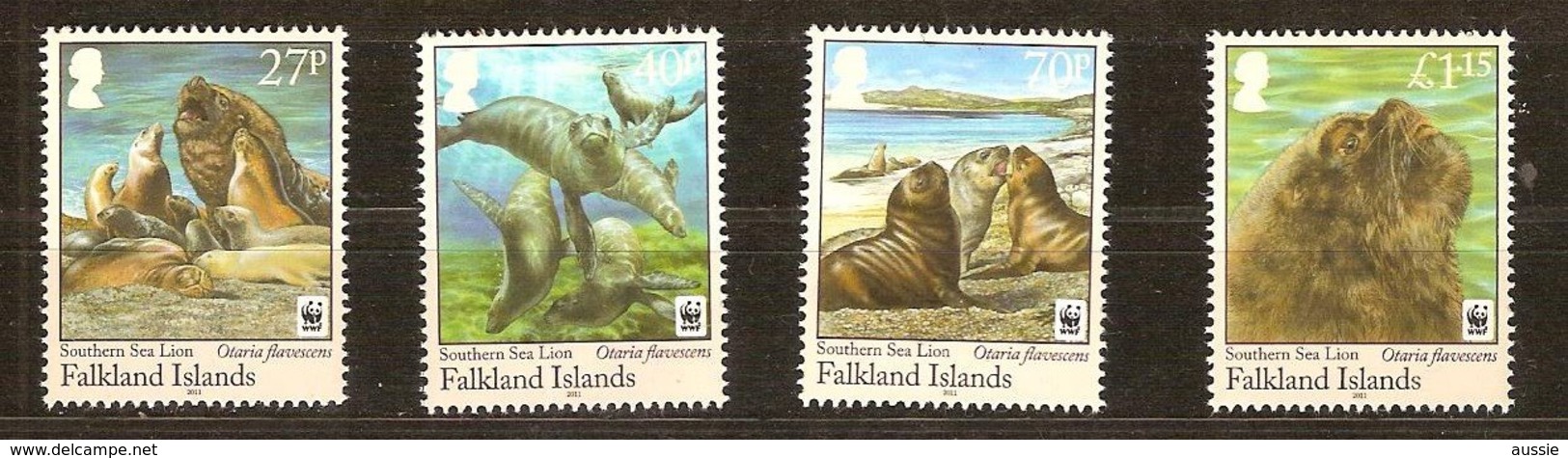 Falklands 2011 Micheln°  1143-1146 *** MNH  WWF Faune Zeeleeuw Sea Lion - Neufs