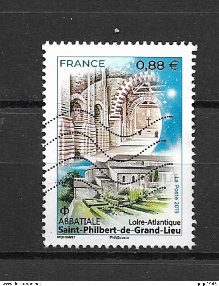 France 2019 Oblitéré  N° 5334   Abbatiale - Saint Philibert De Grand Lieu  ( Loire - Atlantique ) - Usati