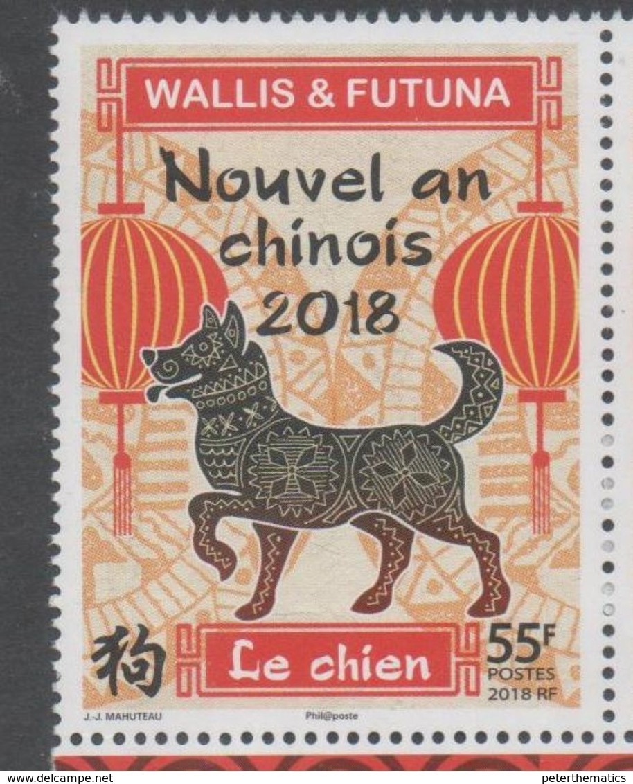 WALLIS ET FUTUNA, 2018, MNH, CHINESE NEW YEAR, YEAR OF THE DOG,1v - Chinese New Year