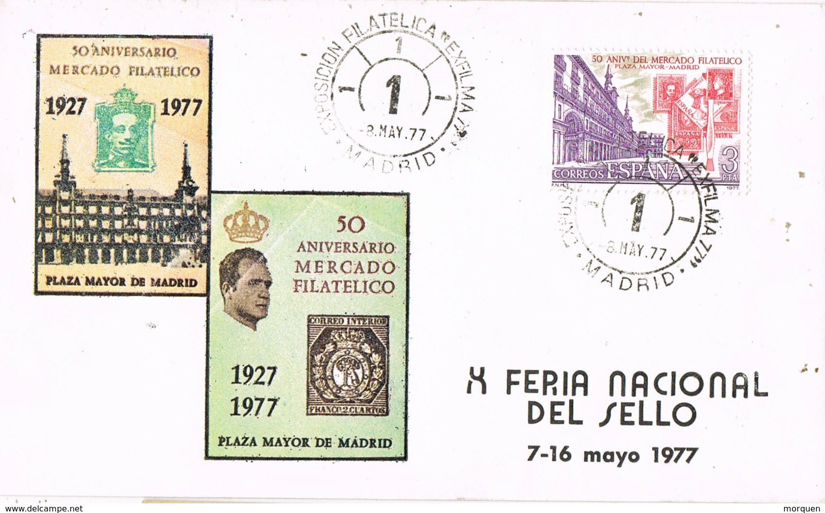 33763. Carta MADRID 1977. Exposicion EXFILMA 77, Rueda Carreta 1. Feria Sello - Cartas & Documentos