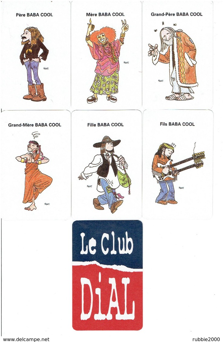 JEU DES 7 FAMILLES DE MUSICIENS BABA COOL CLASSIQUE RAP PUNK ROCKY HARD ROCK REGGAE DESSIN DE KENT LE CLUB DIAL MUSIQUE - Carte Da Gioco