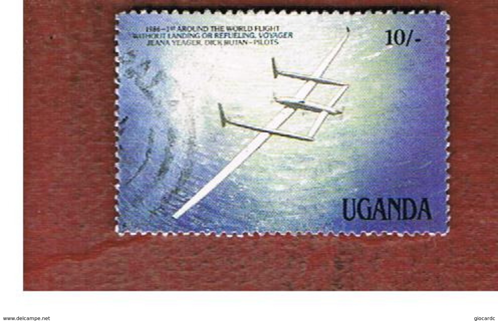 UGANDA   - SG 571  -  1987 MILESTONES OF TRANSPORTATION: VOYAGER     - USED ° - Ouganda (1962-...)