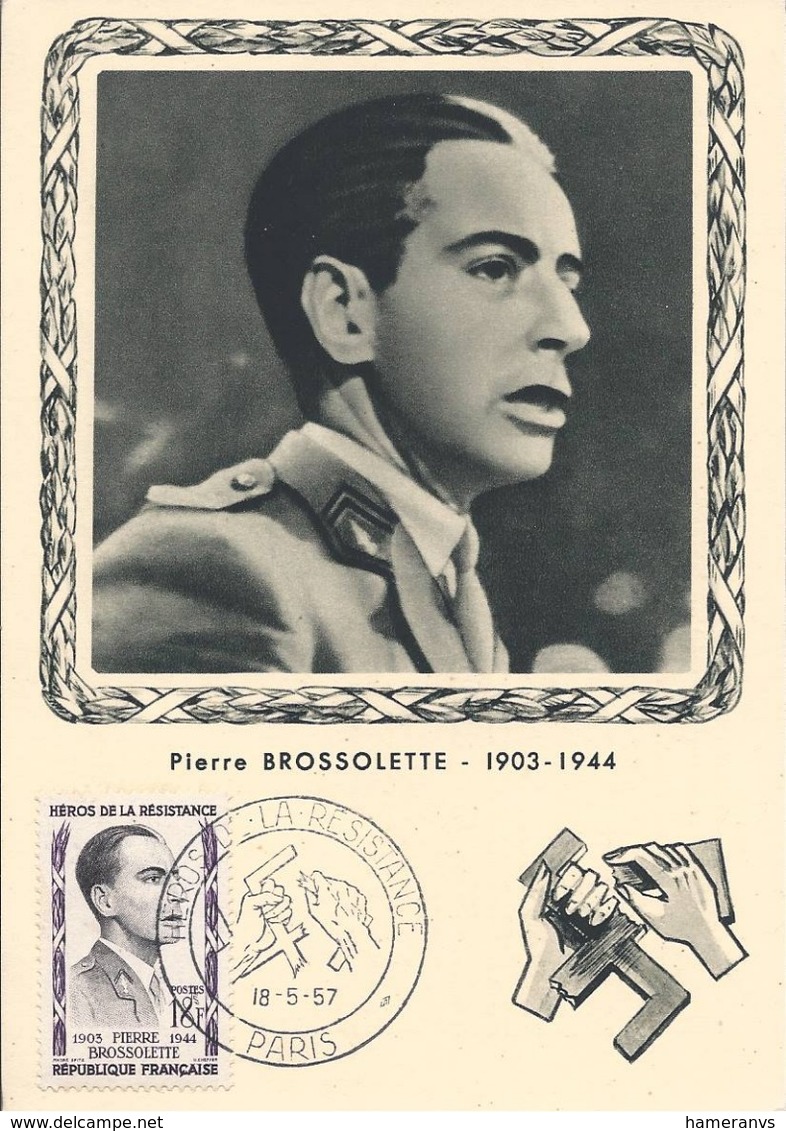 Maximum 1 Giorno - Francia - Eroi Della Resistenza - Pierre Brossolette - H5590 - 1960-1969