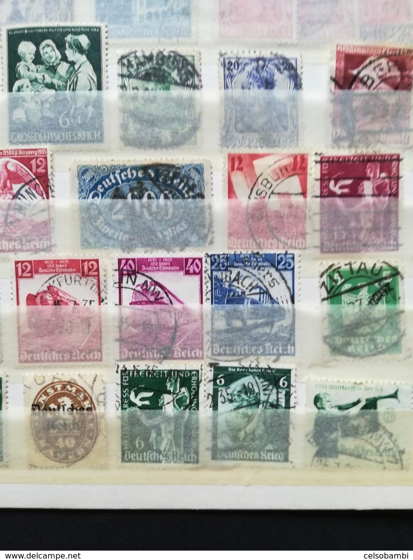 GERMAN EMPIRE: 135 STAMPS WITH BAYERN AND FRENCH OCCUPATION AREAS