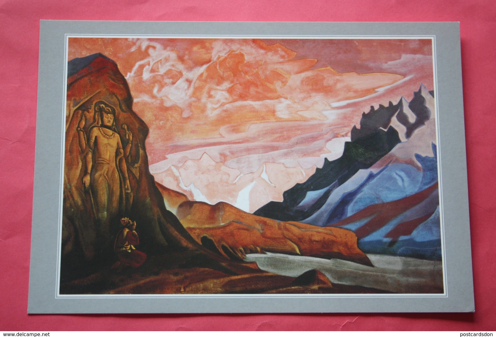Nicholas Roerich - "Maitreya"   HIMALAYA - Old USSR PC 1990s - Big Size .  Future Buddha Of This World - Tibet