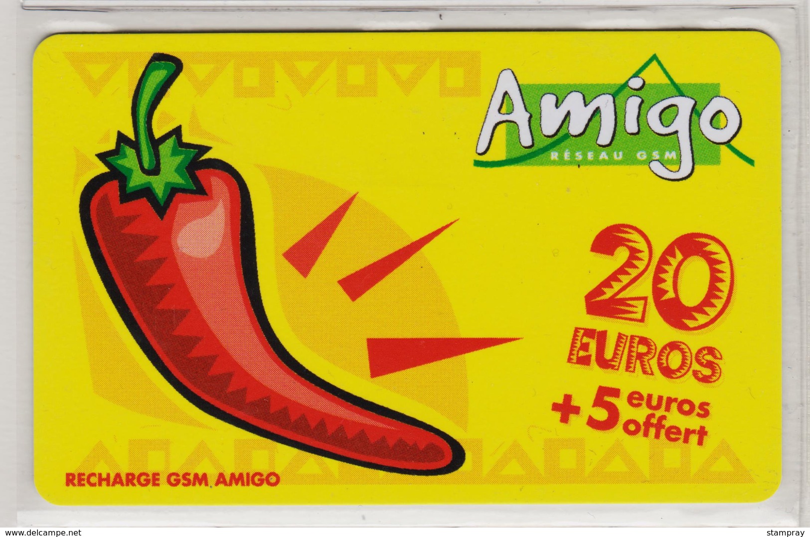 Antilles Françaises Recharge GMS Amigo 20 Euros 2 Scans N° 14 - Antilles (Françaises)