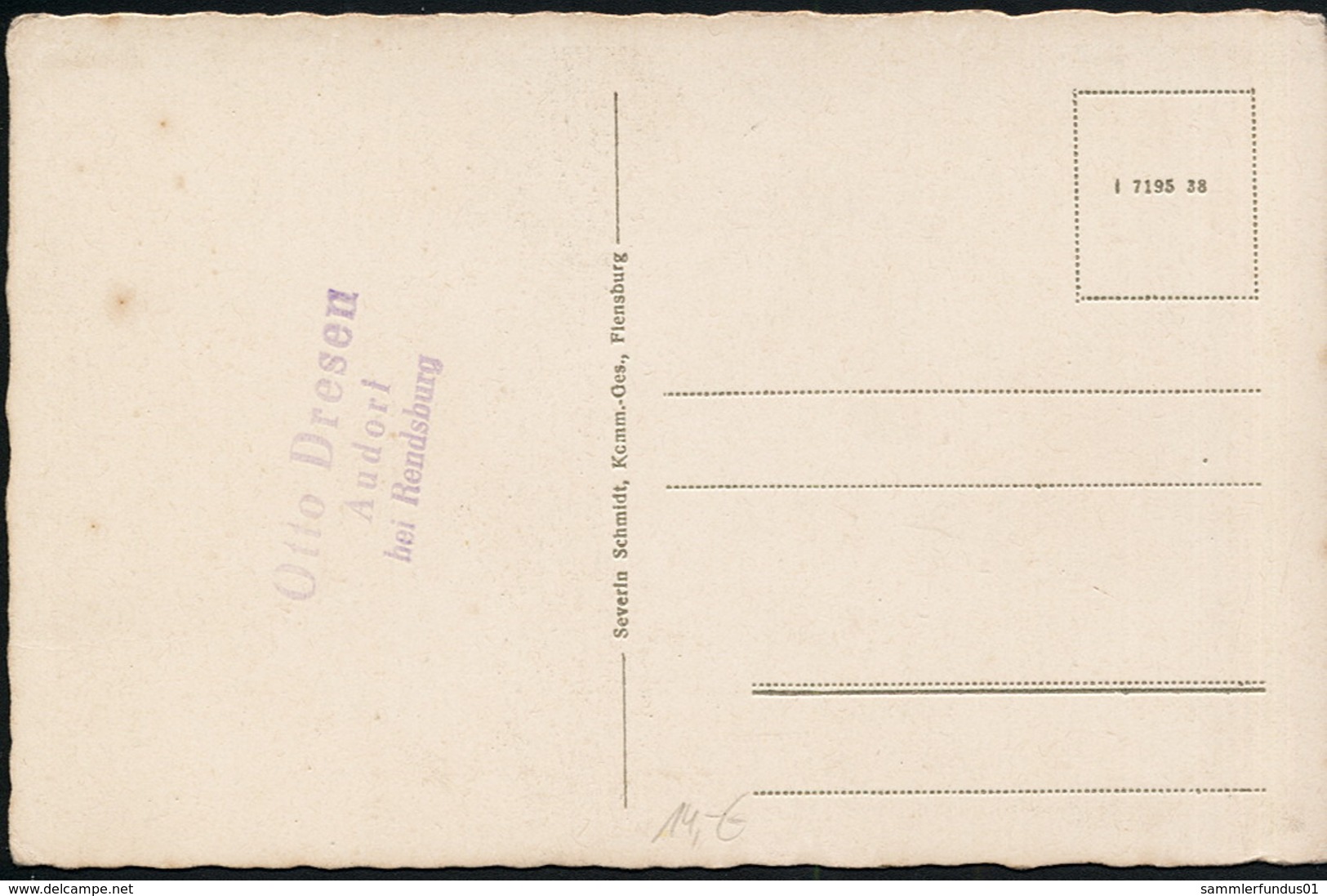 AK/CP Schacht Audorf Osterrönfeld Rendsburg   Schule  Dorfstraße  Ungel./uncirc. Ca 1940  Erhaltung /Cond.  2  Nr. 00856 - Rendsburg