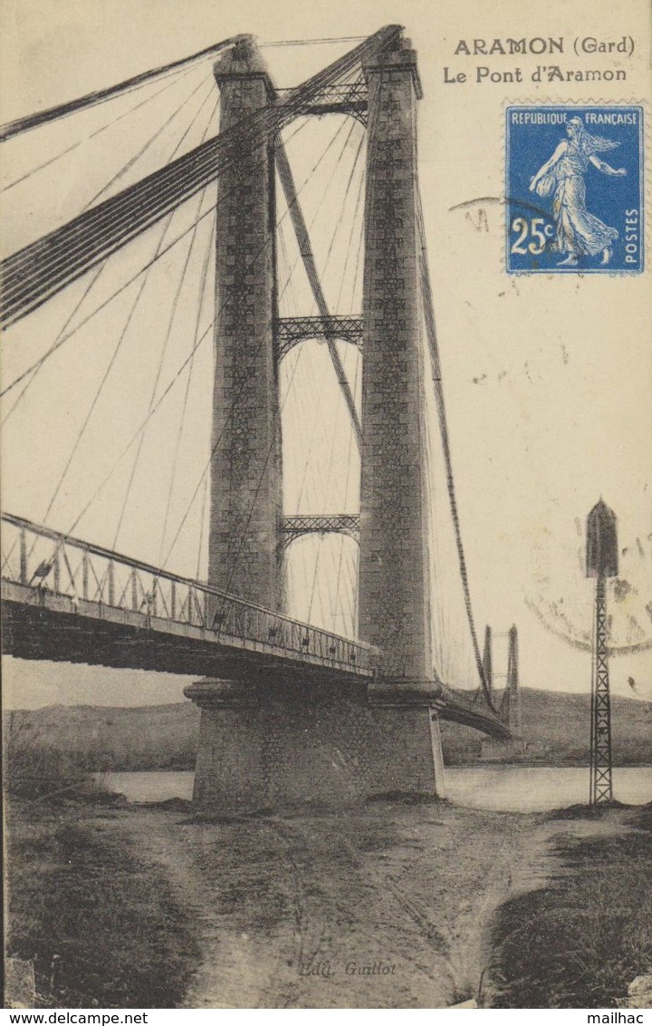 D 30 - ARAMON - Le Pont D'Aramon - Vayagée 1924 - Aramon