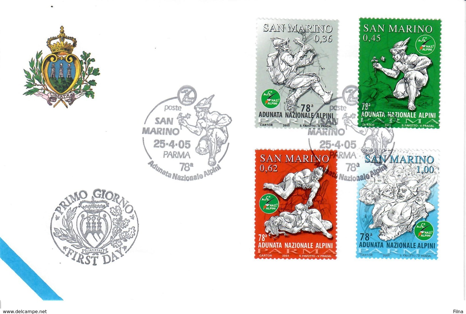 SAN MARINO 2005 - OMAGGIO AGLI ALPINI  -  FDC - FDC