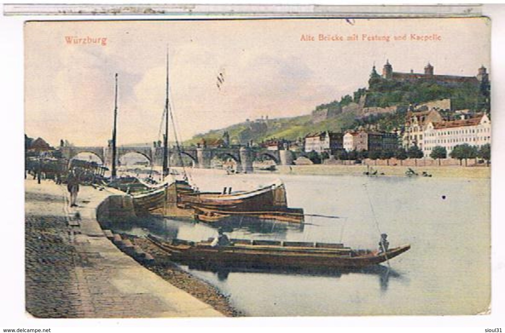 Allemagne   Wurzburg  Alte Brucke Mit Festung Und Kaepelle 1911  Al71 - Wuerzburg