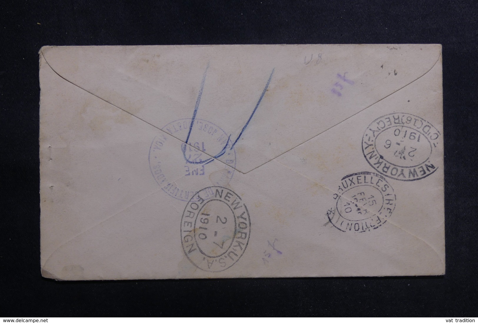 COSTA RICA  - Entier Postal En Recommandé De San José Pour La Belgique En 1910 Via New York - L 42088 - Costa Rica