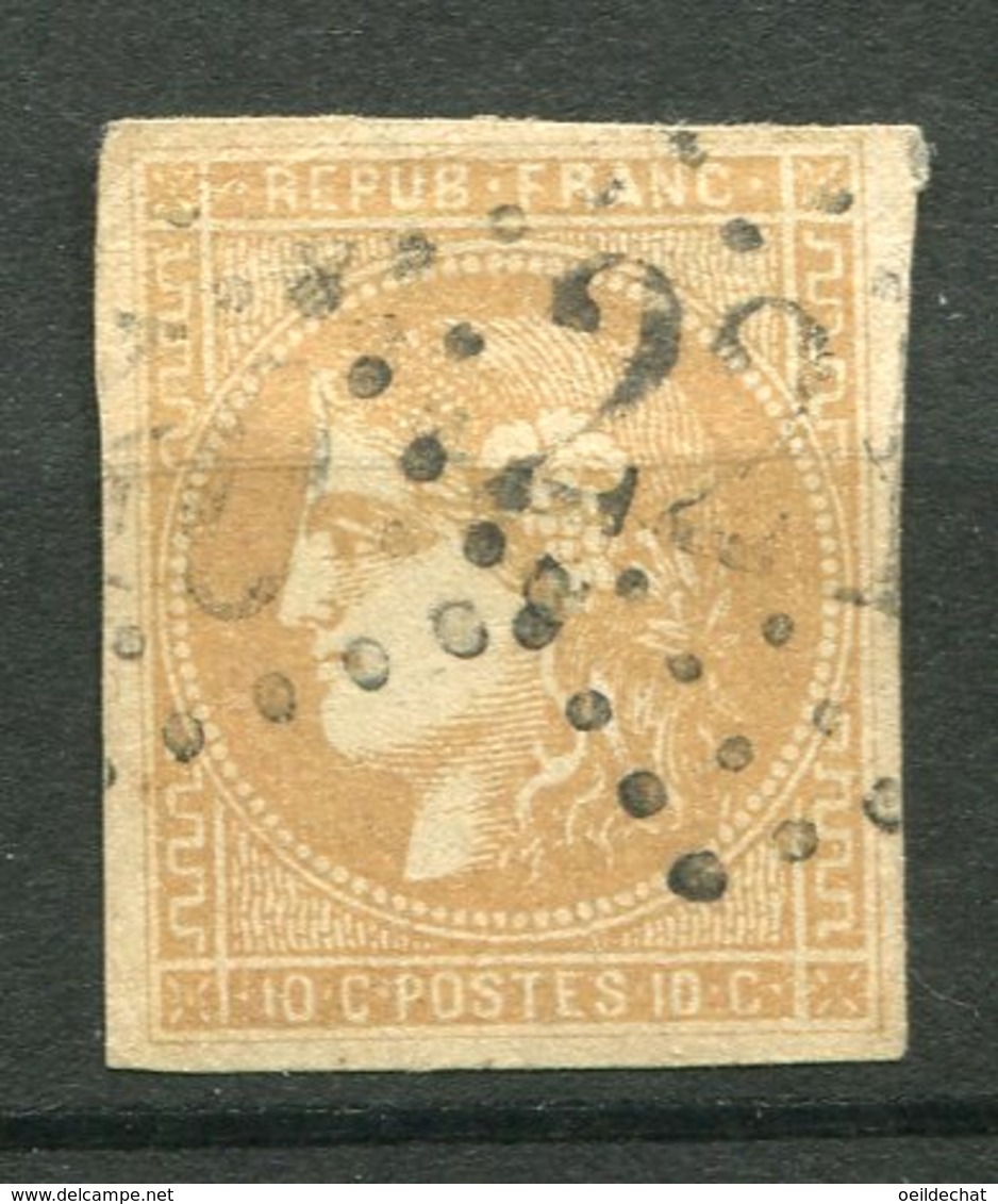 14472 FRANCE N°43B ° 10c. Bistre  Report 2  Emission De Bordeaux    1870     B/TB - 1870 Bordeaux Printing