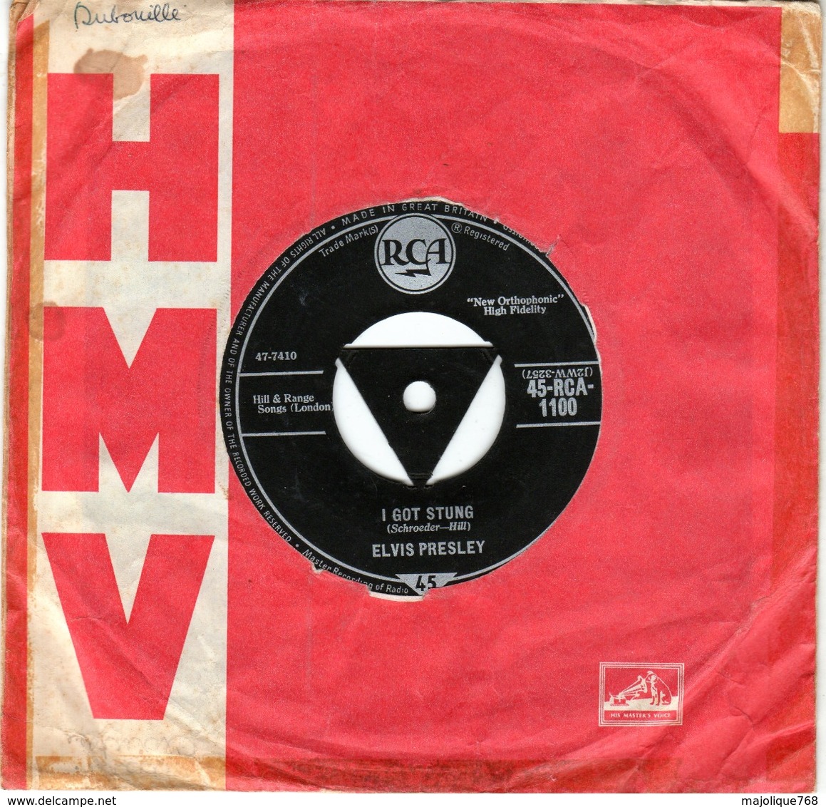 Elvis Presley - On Night - I Got Stung - 45-RCA-1100 - 1959 - - Rock
