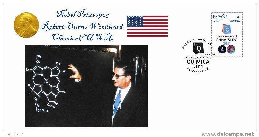 Spain 2015 - Nobel Prize 1965 Chemical - Robert Burns Woodward/United States Special Cover - Premio Nobel