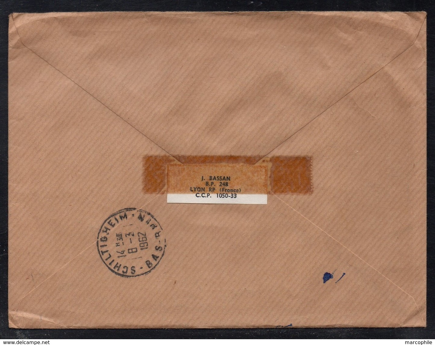 LYON / 1962 LETTRE RECOMMANDEE POUR STRASBOURG (ref 7797) - Lettres & Documents