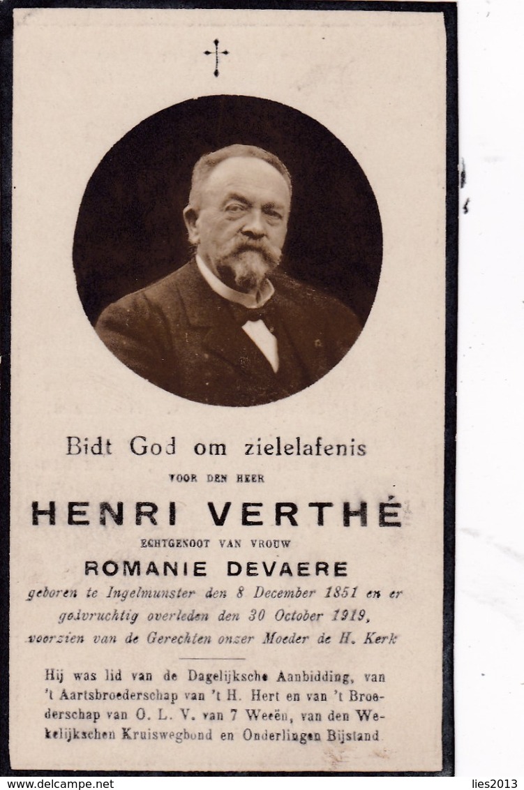 Ingelmunster, 1919; Henri Verthé, Devaere - Images Religieuses