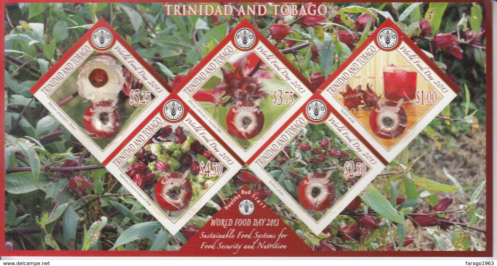 2013 Trinidad World Food Day FAO Seeds  Miniature Sheet MNH - Trinidad & Tobago (1962-...)