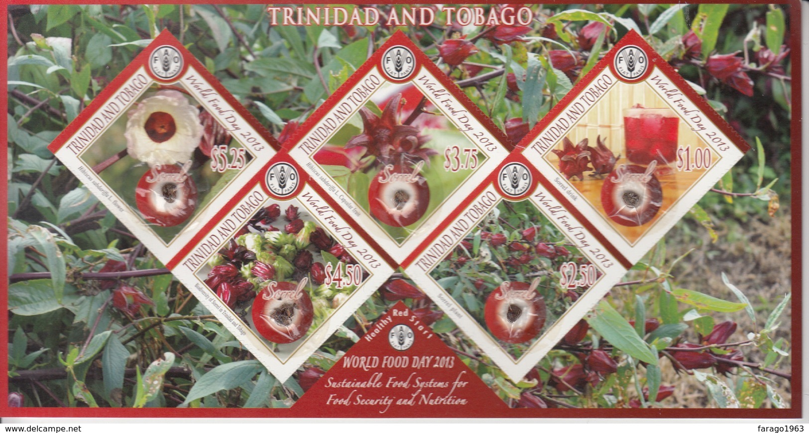 2013 Trinidad World Food Day FAO Seeds  Miniature Sheet MNH - Trinidad Y Tobago (1962-...)
