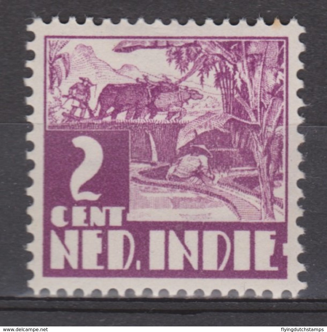 Nederlands Indie Dutch Indies 187 MLH ; Karbouw 1934 No Watermark Netherlands Indies PER PIECE - Netherlands Indies