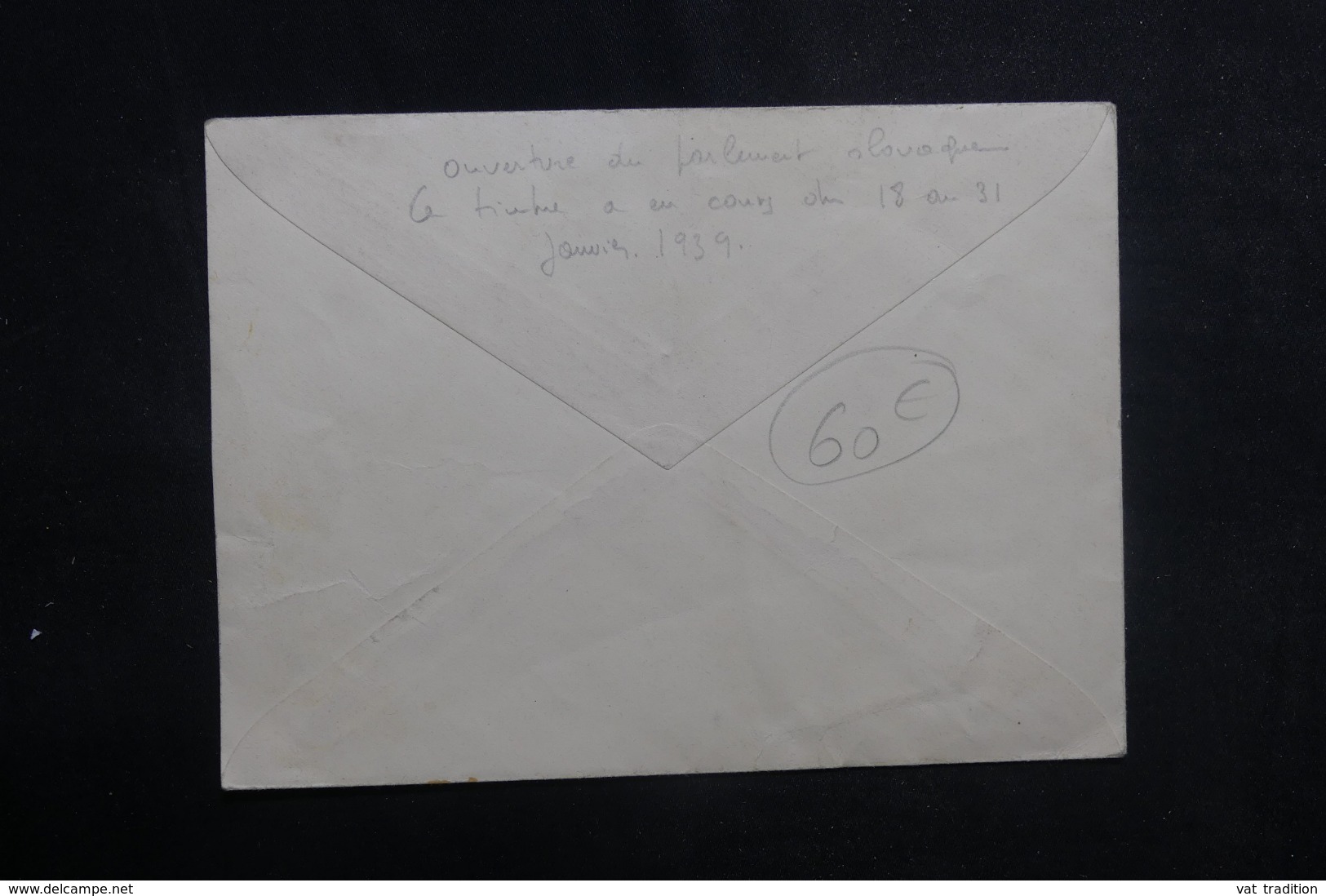 SLOVAQUIE - Affranchissement De L' Ouverture Du Parlement Slovaque Sur Enveloppe De Vrutky En 1939 - L 42131 - Lettres & Documents