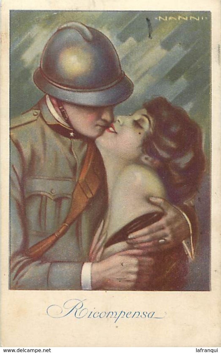 Themes Div-ref CC686- Illustrateurs -illustrateur Nanni - Couple - Guerre 1914-18- Ricompensa - - Nanni