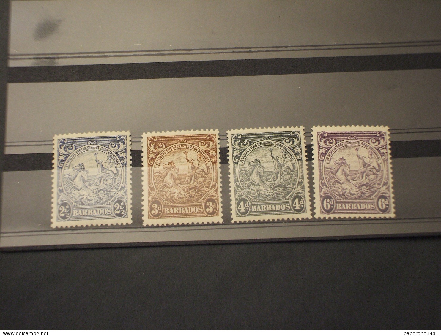 BARBADOS - 1938/41 CAVALLI E RE 4 VALORI   - NUOVO(++) - Barbados (1966-...)