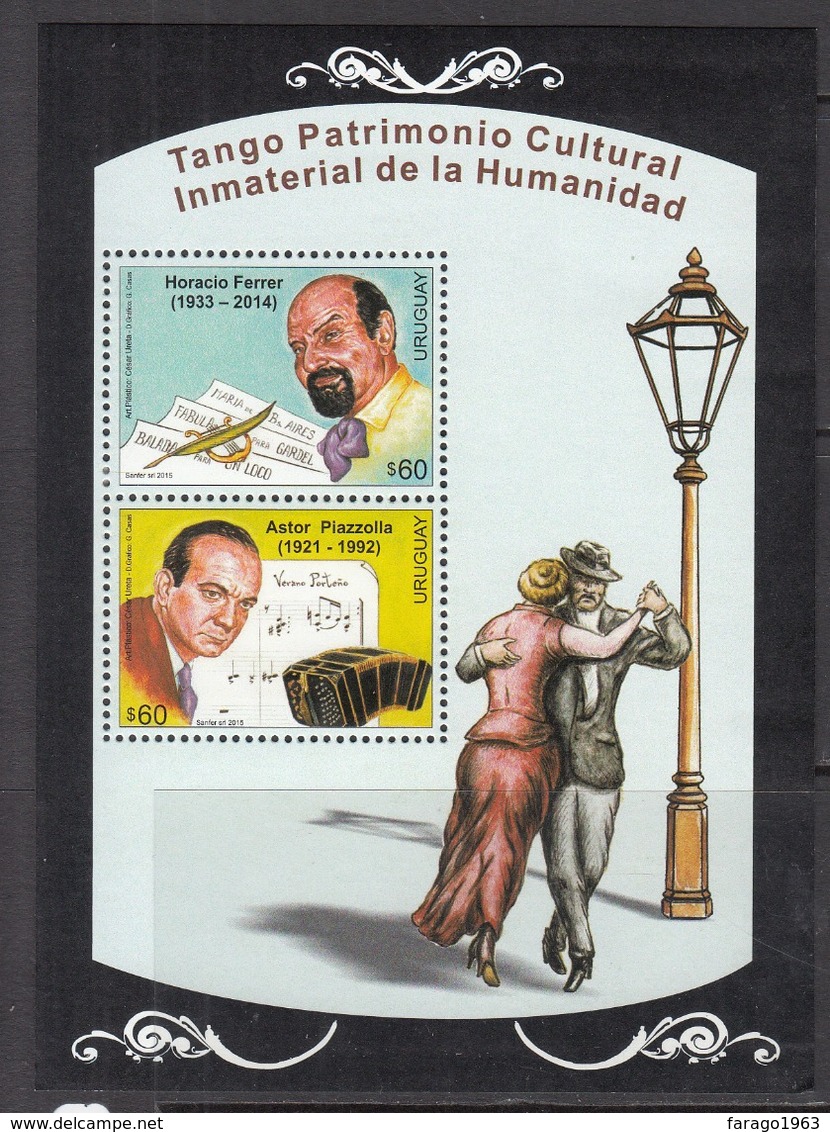 2015 Uruguay Tango Music Dancing  Souvenir Sheet  MNH - Uruguay