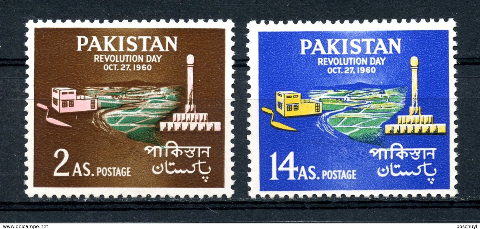 Pakistan, 1960, Day Of The Revolution, MNH, Michel 116-117 - Pakistan