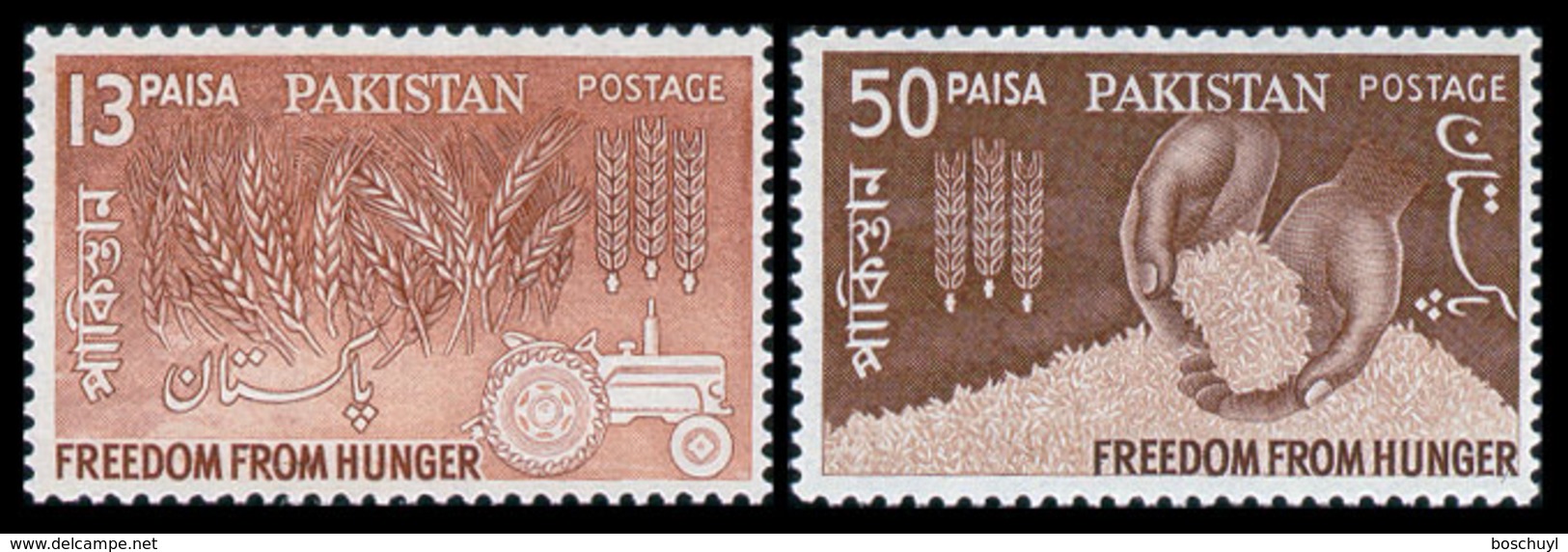 Pakistan, 1963, Freedom From Hunger, FAO, United Nations, MNH, Michel 190-191 - Pakistan