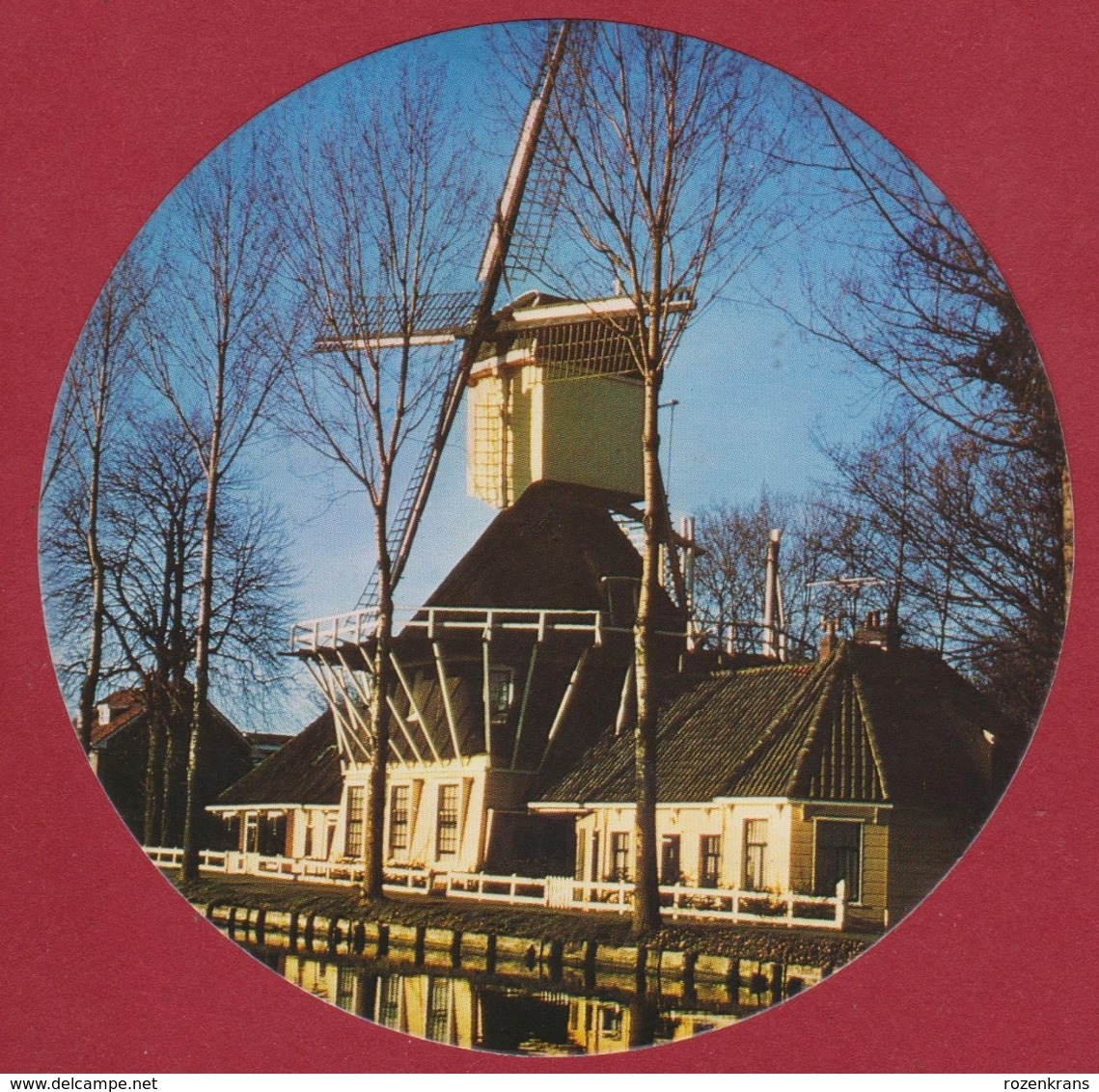 Sticker Autocollant Windmolen Windmill Moulin A Vent Korenmolen Wipstellingmolen 't Haantje Weesp Bona Margarine - Autocollants