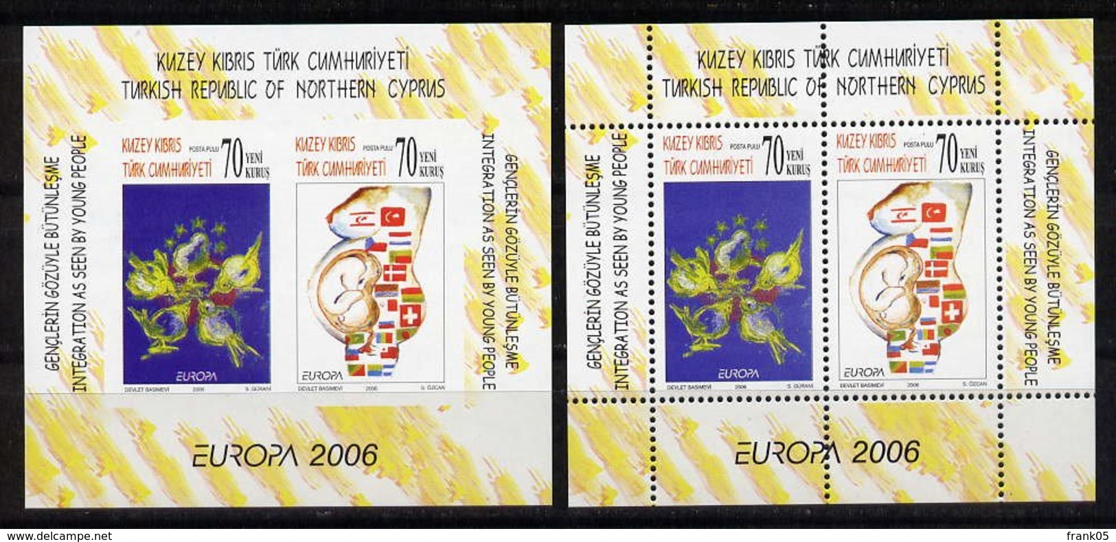Türkisch-Zypern / Turkish Republic Of Northern Cyprus / Chypre Turc 2006 2 Blöcke EUROPA ** - 2006