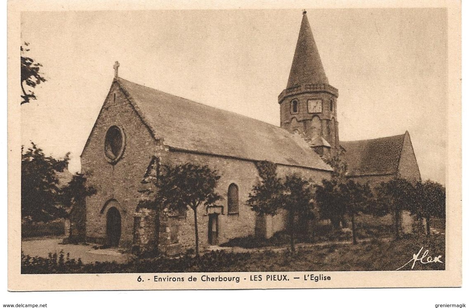 50 Environs De Cherbourg - Les Pieux (Manche) - L'église - Edition Alex - Autres & Non Classés