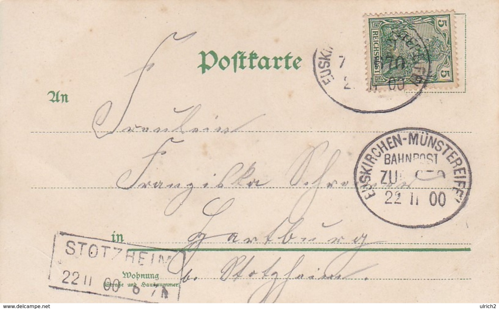 AK Frau In Hängematte - Karte Mit Glitter - Bahnpost Euskirchen-Münster - Posthilfsstelle Stotzheim - 1900 (43252) - Frauen