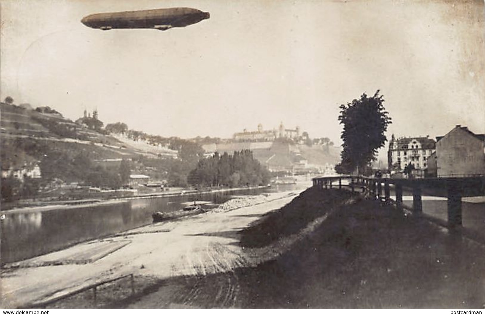 WÜRZBURG - Luftschiff Zeppelin - Jahr 1909 - FOTOKARTE. - Würzburg