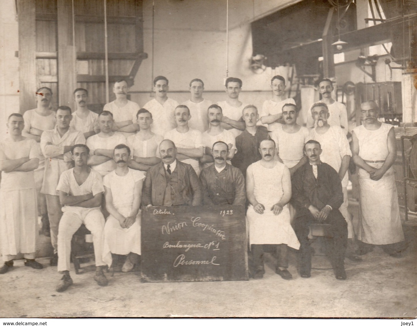 Photo De L Union Coopérative De La Boulangerie Octobre 1923,format 22,5/16 - Geïdentificeerde Personen