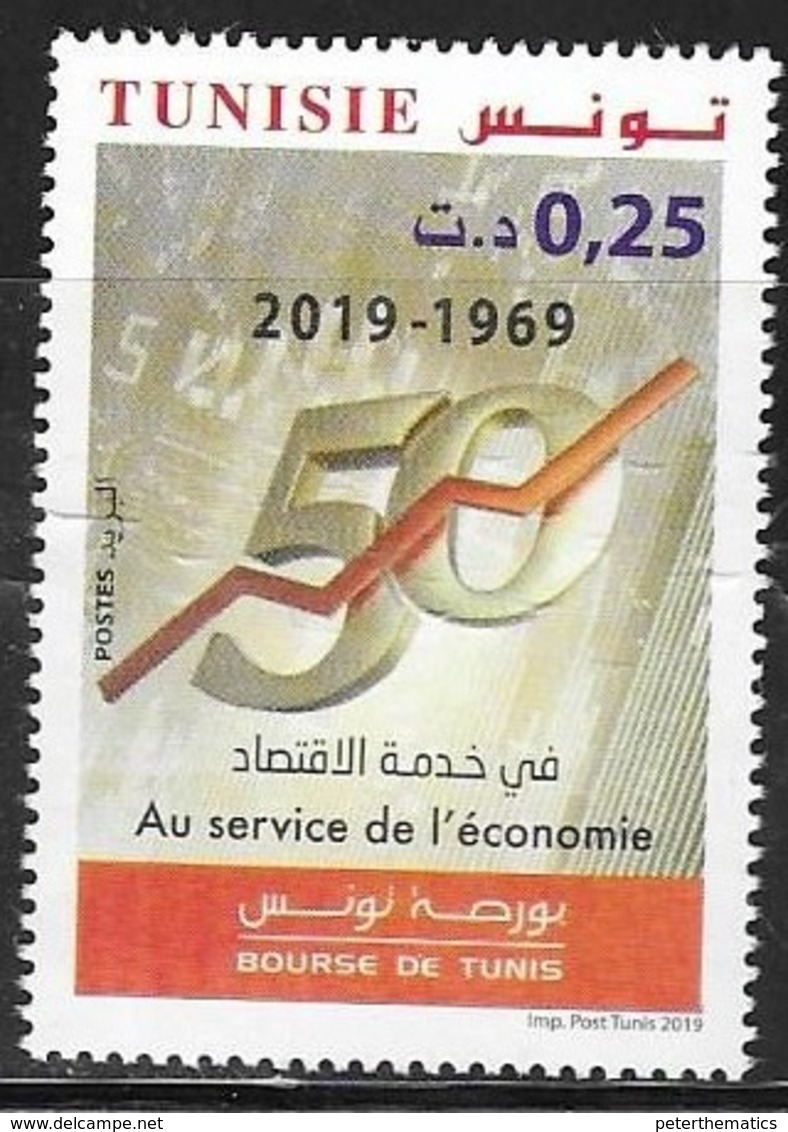TUNISIA,  2019, MNH, FINANCE, TUNIS STOCK EXCHANGE, 1v - Unclassified